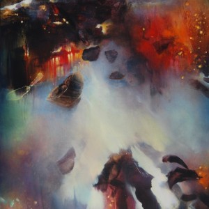 préparation au soir (acrylique sur toile 100 x 73 cm)